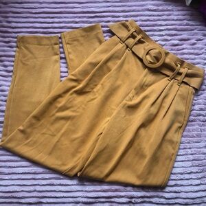 Stylish Mustard Yellow High-Waisted Pants